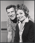 Robert Preston and Ulla Sallert during rehearsal for the stage production Ben Franklin in Paris