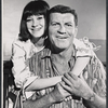 Jacqueline Mayro and Robert Preston during rehearsal for the stage production Ben Franklin in Paris