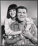 Jacqueline Mayro and Robert Preston during rehearsal for the stage production Ben Franklin in Paris