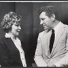 Ulla Sallert and Robert Preston during rehearsal for the stage production Ben Franklin in Paris