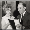 Ulla Sallert and playwright/lyricist Sidney Michaels during rehearsal for the stage production Ben Franklin in Paris