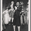 Jerry Schaefer (left) and unidentified actors in the stage production Ben Franklin in Paris
