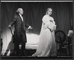 Robert Preston and Ulla Sallert in the stage production Ben Franklin in Paris