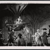 Ulla Sallert (in balloon) and ensemble in the stage production Ben Franklin in Paris