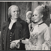 Robert Preston and Ulla Sallert in the stage production Ben Franklin in Paris