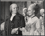 Robert Preston and Ulla Sallert in the stage production Ben Franklin in Paris