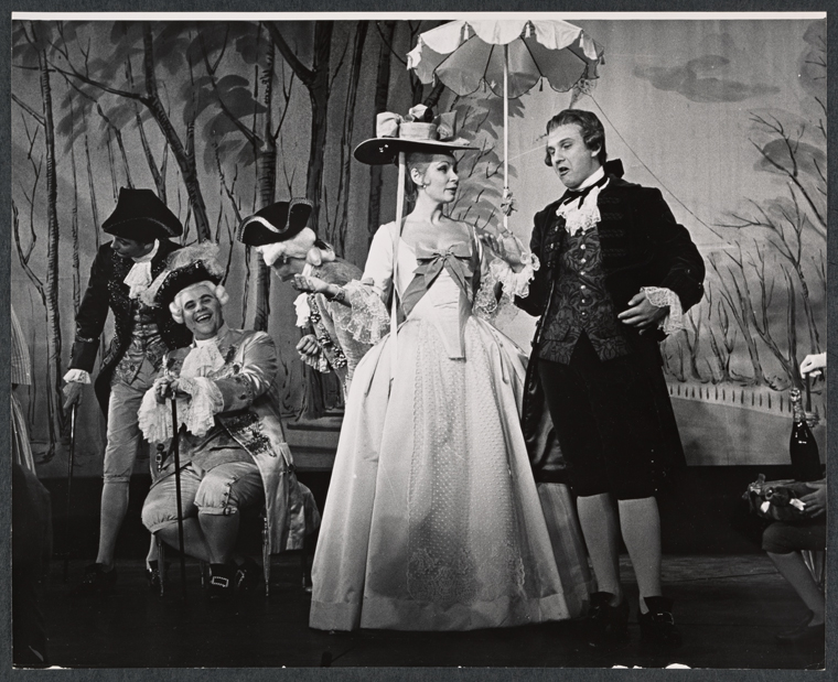 Oliver Clark, Ulla Sallert, and Bob Kaliban in the stage production Ben ...