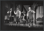 Bob Kaliban, Franklin Kiser, Jerry Schaefer, and Robert Preston in the stage production Ben Franklin in Paris