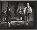 Jerry Schaefer, Bob Kaliban, and Robert Preston in the stage production Ben Franklin in Paris