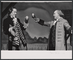 Jack Fletcher and Robert Preston in the stage production Ben Franklin in Paris