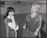 Madlyn Rhue (who dropped out during tryouts) and Polly Rowles in rehearsal for the stage production The Best Laid Plans