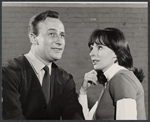 Edward Woodward and Madlyn Rhue (who dropped out in tryouts) in rehearsal for the stage production The Best Laid Plans