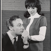 Edward Woodward and Madlyn Rhue (who dropped out during tryouts) in rehearsal for the stage production The Best Laid Plans