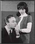 Edward Woodward and Madlyn Rhue (who dropped out during tryouts) in rehearsal for the stage production The Best Laid Plans