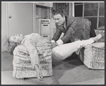Marian Hailey and Edward Woodward in the stage production The Best Laid Plans