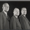 Melvyn Douglas, Lee Tracy and Frank Lovejoy in rehearsal for the stage production of The Best Man