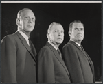 Melvyn Douglas, Lee Tracy and Frank Lovejoy in rehearsal for the stage production The Best Man