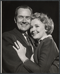 Frank Lovejoy and Kathleen Maguire during rehearsal for the stage production The Best Man