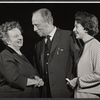 Ruth McDevitt, Melvyn Douglas, and Leora Dana during rehearsal for the stage production The Best Man