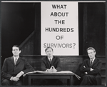 Patrick Horgan, William Christopher and Paxton Whitehead in the 1963 tour of the stage production Beyond the Fringe