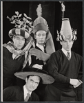 Patrick Horgan, Patrick Carter, Paxton Whitehead and William Christopher in the 1963 tour of the stage production Beyond the Fringe