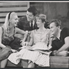 June Havoc, Farley Granger, Julie Harris and Larry Hagman in the stage production The Warm Peninsula