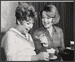 Dorothy Loudon [right] and unidentified in the 1973 stage production The Women