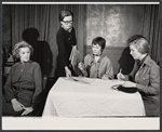Myrna Loy, Patricia Wheel, Kim Hunter and unidentified in the 1973 stage production The Women