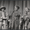 David Burns [center] and unidentified others in the stage production Ziegfeld Follies of 1956