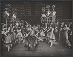 Tallulah Bankhead [center] and unidentified others in the stage production Ziegfeld Follies of 1956