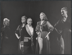 David Burns [center] and unidentified in the stage production Ziegfeld Follies of 1956