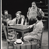 Herschel Bernardi [standing] and unidentified others in the stage production Zorba