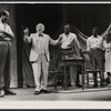Louis Gossett [left], Menasha Skulnik [second from left], Yaphet Kotto [center] and unidentified others in the stage production The Zulu and the Zayda