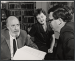 Fred Clark, Ruth White and James Hammerstein in rehearsal for the stage production Absence of a Cello