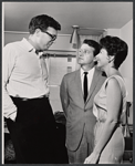James Hammerstein, Murray Hamilton and Mala Powers in rehearsal for the stage production Absence of a Cello
