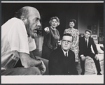 Fred Clark, Charles Grodin [foreground], Ruth McDevitt, Ruth White and Murray Hamilton [background] in the stage production Absence of a Cello