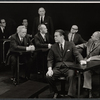 Ed Begley, Henry Jones (center row left), Chester Morris (lower row left), and cast in the stage production Advise and Consent
