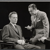 Unidentified actor and Chester Morris in the stage production Advise and Consent