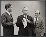 Unidentified actors and Henry Jones (center) in the stage production Advise and Consent