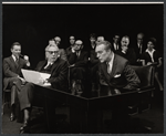 Henry Jones,Chester Morris, and cast in the stage production Advise and Consent
