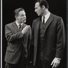 Unidentified actor and Richard Kiley in the stage production Advise and Consent