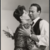 Unidentified actress and Richard Kiley in the stage production Advise and Consent