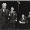 Henry Jones, Ed Begley, Judson Laire, and unidentified actor in the stage production Advise and Consent