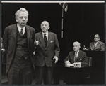 Henry Jones, Ed Begley, Judson Laire, and unidentified actor in the stage production Advise and Consent