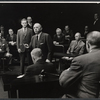 Ed Begley (center) and cast in the stage production Advise and Consent