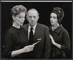 Sally Kemp, Ed Begley, and Joan Wetmore in the stage production Advise and Consent