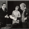 James Daly and unidentified actors in the stage production The Advocate