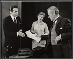 James Daly and unidentified actors in the stage production The Advocate