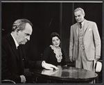 Barnard Hughes and unidentified actors in the stage production The Advocate