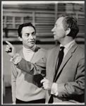 Corbett Monica and Ray Walston in rehearsal for the stage production Agatha Sue, I Love You